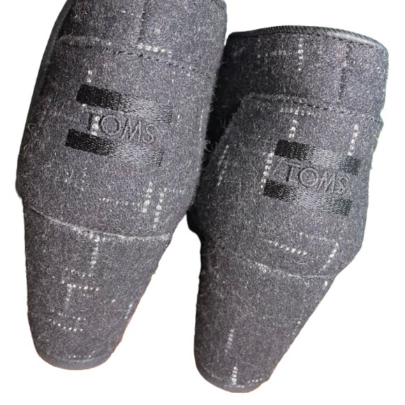 Booties - TOMS - Desert Wedge - Laced / Dotted Wool - Black - Women's - Size 6.5 - Picture 6 of 10